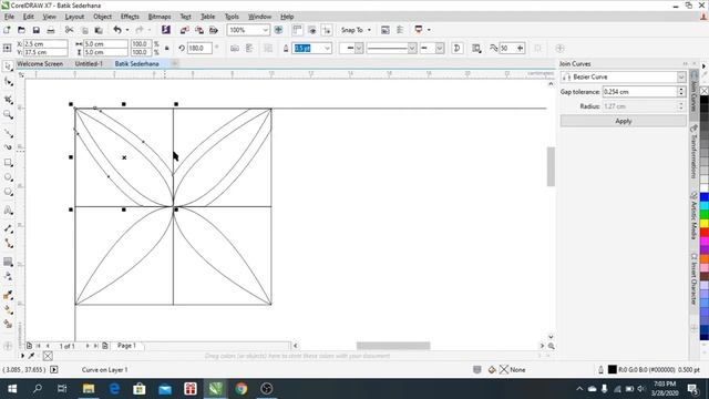 Tutorial Batik Sederhana Part 2 || CorelDraw X7
