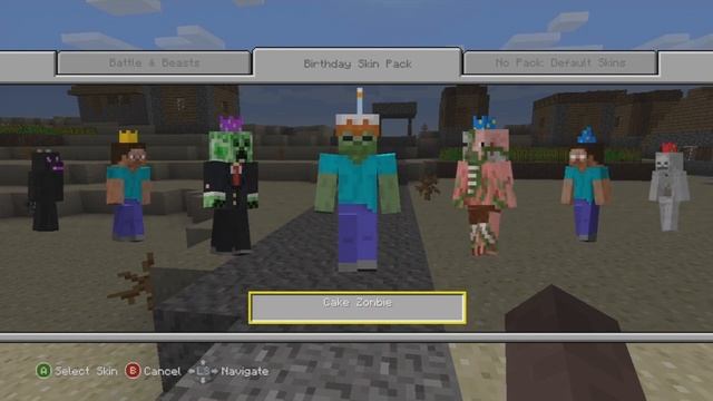 Minecraft XBOX 360: Birthday Skin Pack! (Free To Download) - HD