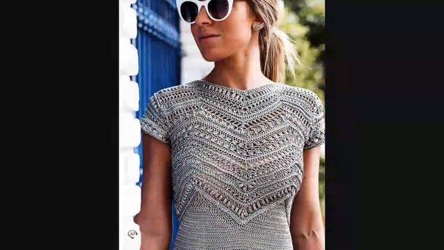 Летние вязаные кофточки 2022 с круглой кокеткой. Вяжем спицами и крючком