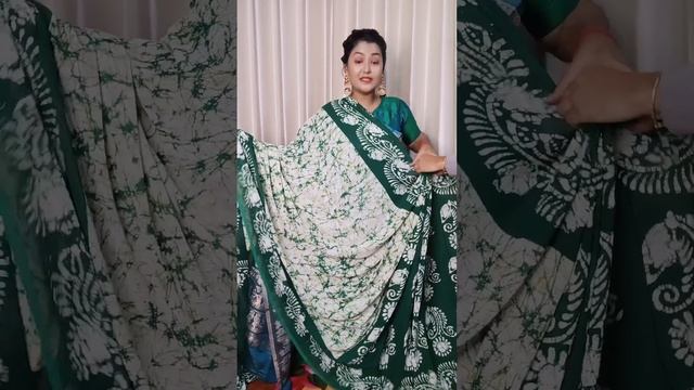 Semi Model Silk Batik | Model Silk Saree | Batik Print Saree