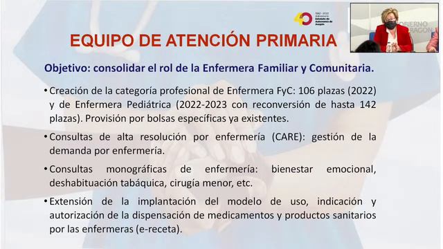 Presentación del Plan de Atención Primaria y Comunitaria de Aragón 2022-2023