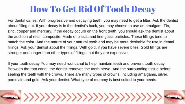 How To Get Rid Of Tooth Decay | Taking Care Of My Teeth