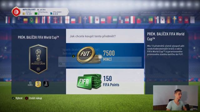WORLD CUP 2018 ⚽ PRVNÍ START & PACK OPENING | FIFA 18 CZ