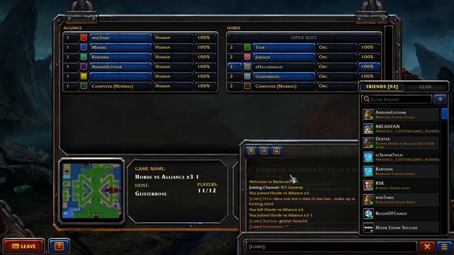 Warcraft Horde Vs ALLIANCE Live Stream!