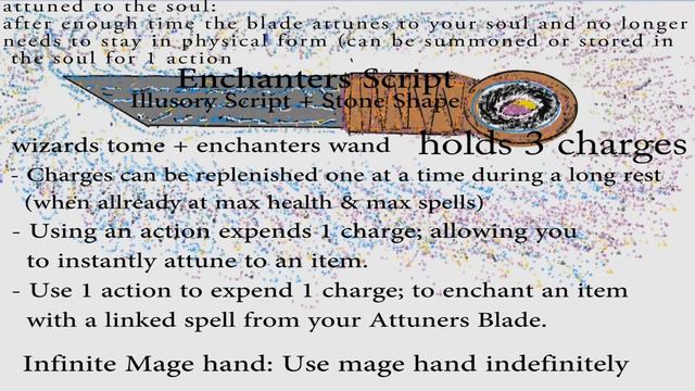 The Attuner's Blade [D&D] - Wizard's Tome + Enchanters Wand -Homebrew