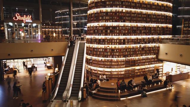 [4K] Korea Tour - Seoul Starfield Library - Starfield COEX Mall Motion-Lapse By DXO One