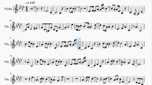 Violin Sheet Music: How To Play Cat (Minecraft) By C418