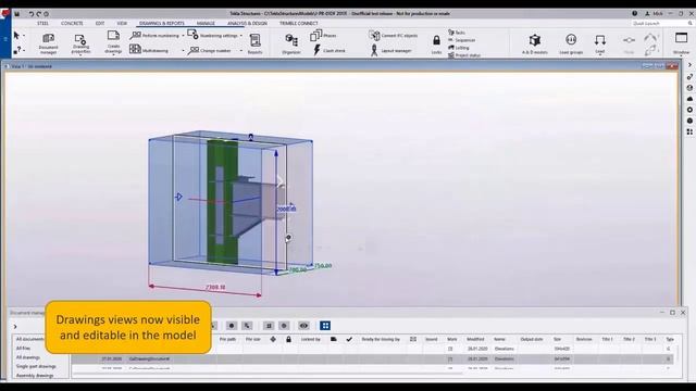 Easy Visualization And Editing Of Drawing Views (steel) - Tekla Structures 2020