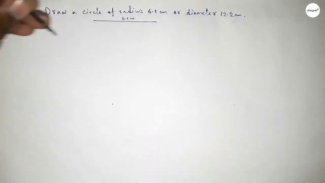 How To Draw A Circle Of Radius 6.1 Cm Using Compass. Shsirclasses.
