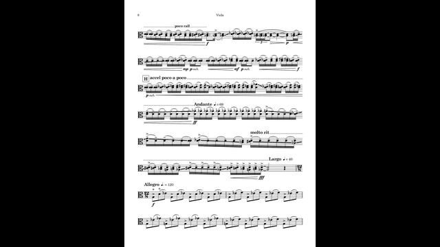 Dávalos - Troublesome Memories - Solo Viola [w/ Score]