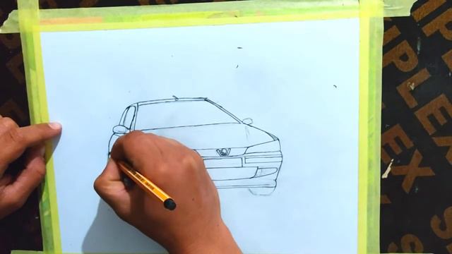 كيف ترسم سيارة بيجو 406 🖌️🎨 How To Draw A Peugeot 406