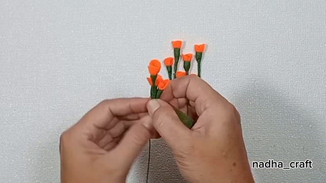 How To Make Statice Flower From Felt // Felt Flower // Bunga Flanel