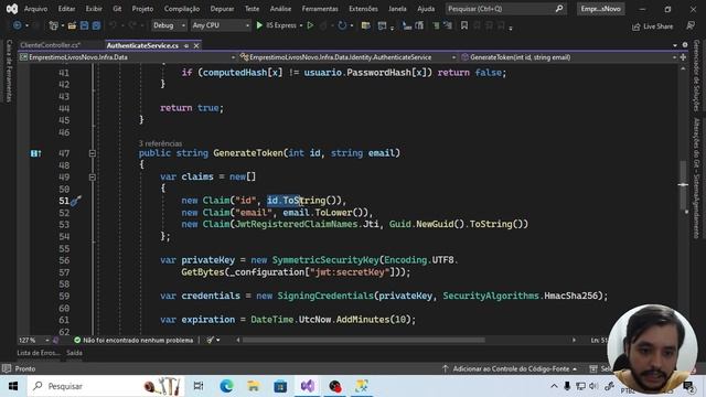 Selecionando O Usuário Autenticado - Asp Net Core API | Aula 22