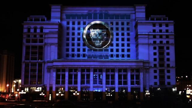Проекционное шоу для Ягуар на гостинице Москва