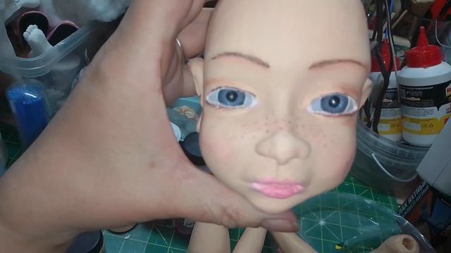 ч.22. кукла ручной работы. окрашивание тела куклы.