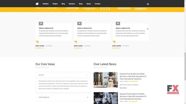 Manufactory - Industrial WordPress Theme TMT | Free Template  Rain Br