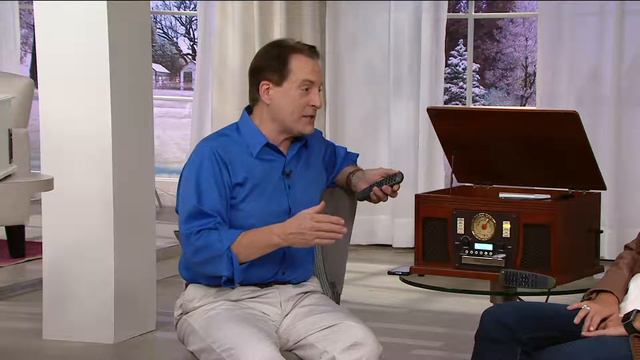 Aviator Recordable 8-in-1 Wooden Music Center With Bluetooth On QVC