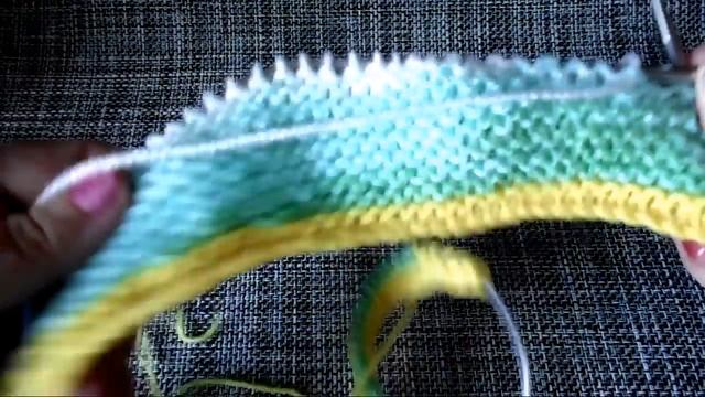 Шаль спицами *Птица дивная*.! Шаль частичным вязанием!