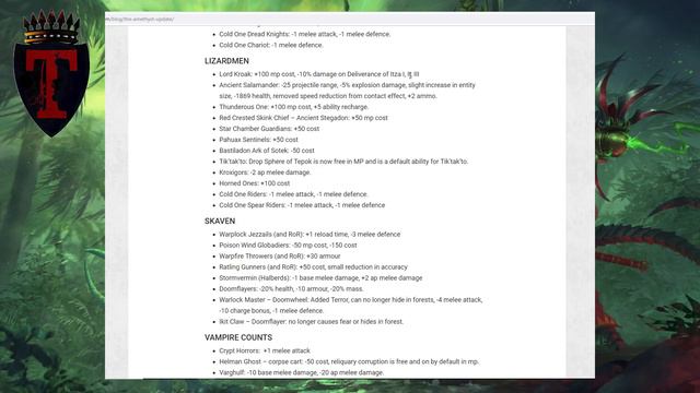 The Amethyst Update | Multiplayer Balance Changes & Empire Death Wizard - Total War Warhammer 2