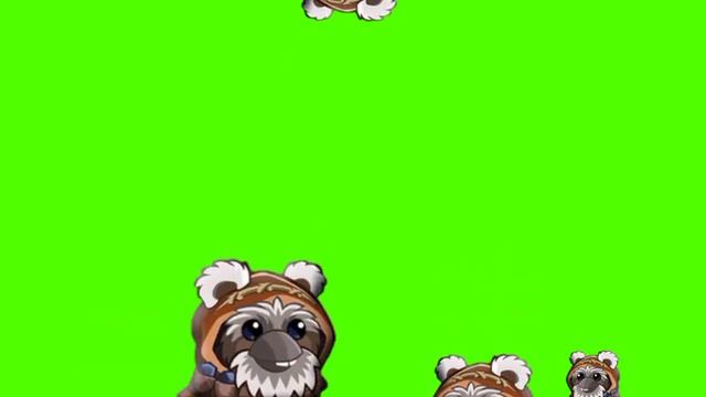 Angry Birds Star Wars Ewok Wicket Green Screen