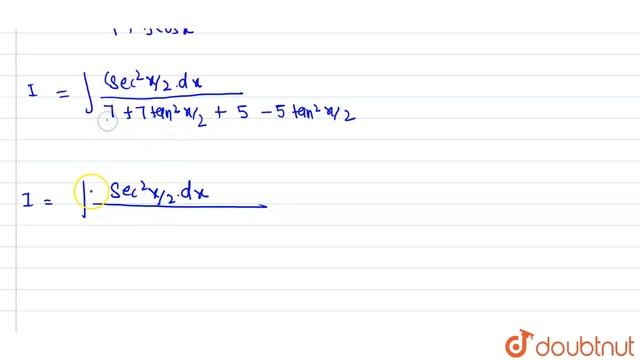 `int(1)/(7+5 Cos X)dx=`