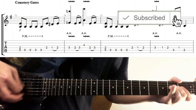 Pantera Cemetery Gates Guitar Tab & Lesson Intro Riff (Distorted)