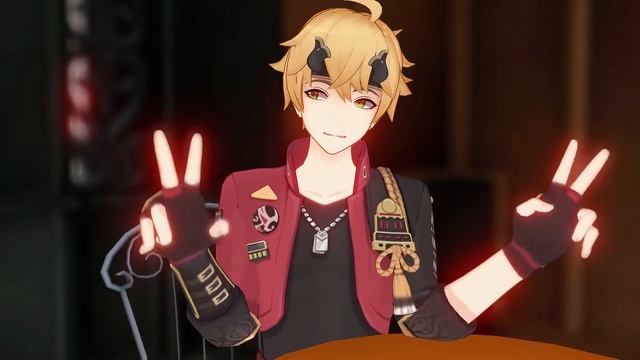 Итэр флексит своим гаремом, анимация в Genshin Impact