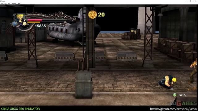 Xenia Xbox 360 Emulator - Double Dragon II: Wander Of The Dragons Ingame #2!