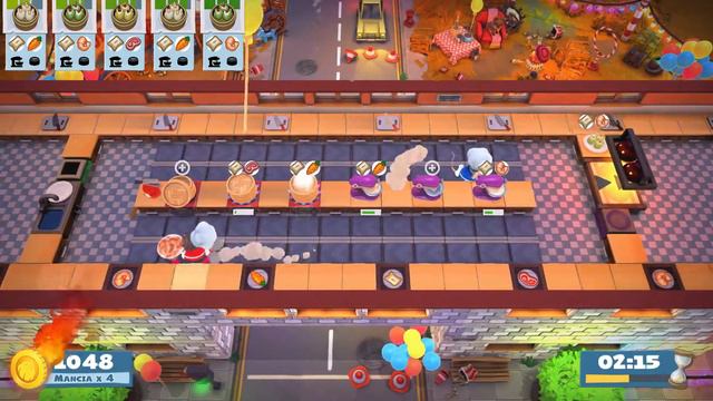 (outdated) Overcooked 2. Carnival Of Chaos Kevin 2 | 2 Players Online Coop 4 Stars | Score: 2728