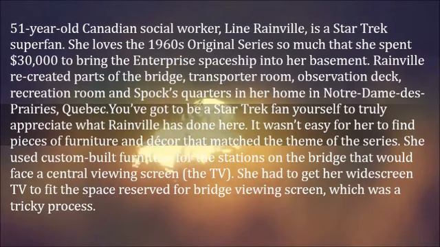 Star Trek Fan Turns The Basement Of Her Home Into An Awesome Replica Of The Enterprise Deck