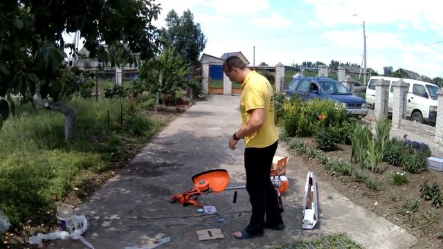 Бензотриммер PATRIOT PT 4555 ES. Распаковка, Обзор, Тестирование..mp4