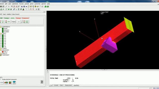 Сборка-сварка элемента жесткости автомобиля.