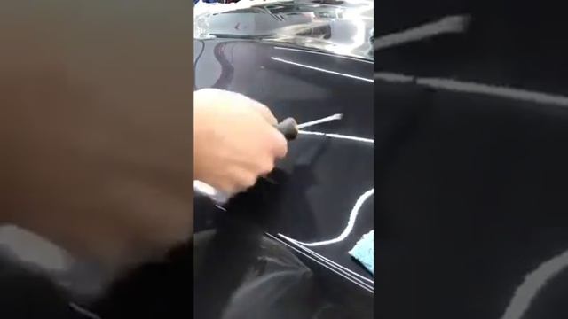 Демонстрация свойства самовосстановления у антигравийной пленки Spectrum PPF