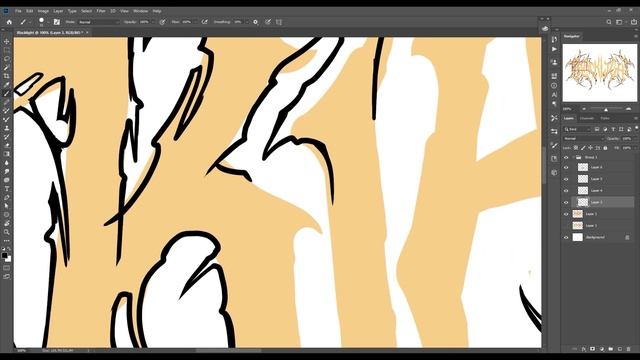 How to make Death Metal Logo  BLACKLIGHT timelapse process