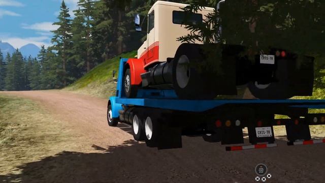 BeamNG Drive - T75 Rollback Truck Transporting A Semi Truck Part 2