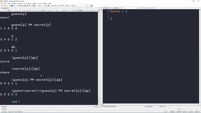 Solving Wordle With APL – Computing The Score
