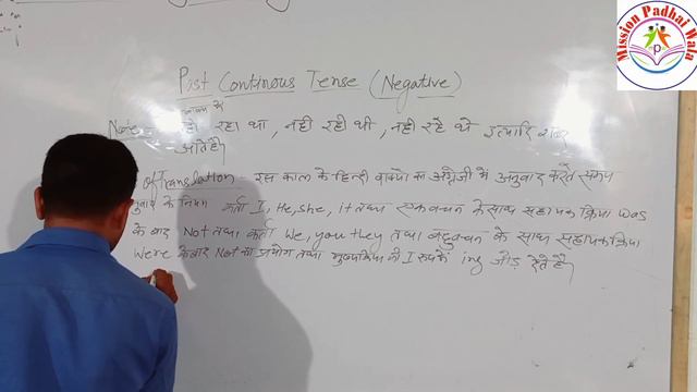PAST CONTINUOUS TENSE [NEGATIVE] BY JPSIR