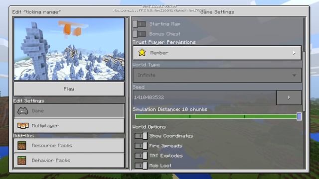 Minecraft Xbox / PE - 1.2.10 Simulation Distance TUTORIAL