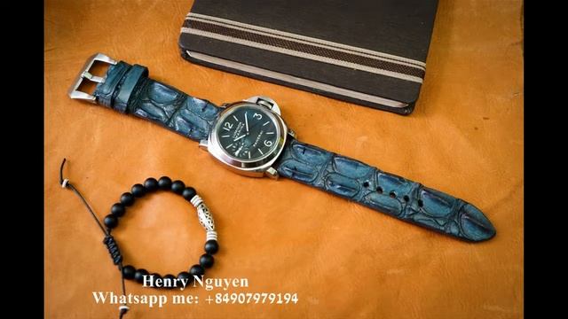 Crocodile Leather Watch Strap For Panerai Or Apple Watch 1 And 2 (38mm Or 42mm)