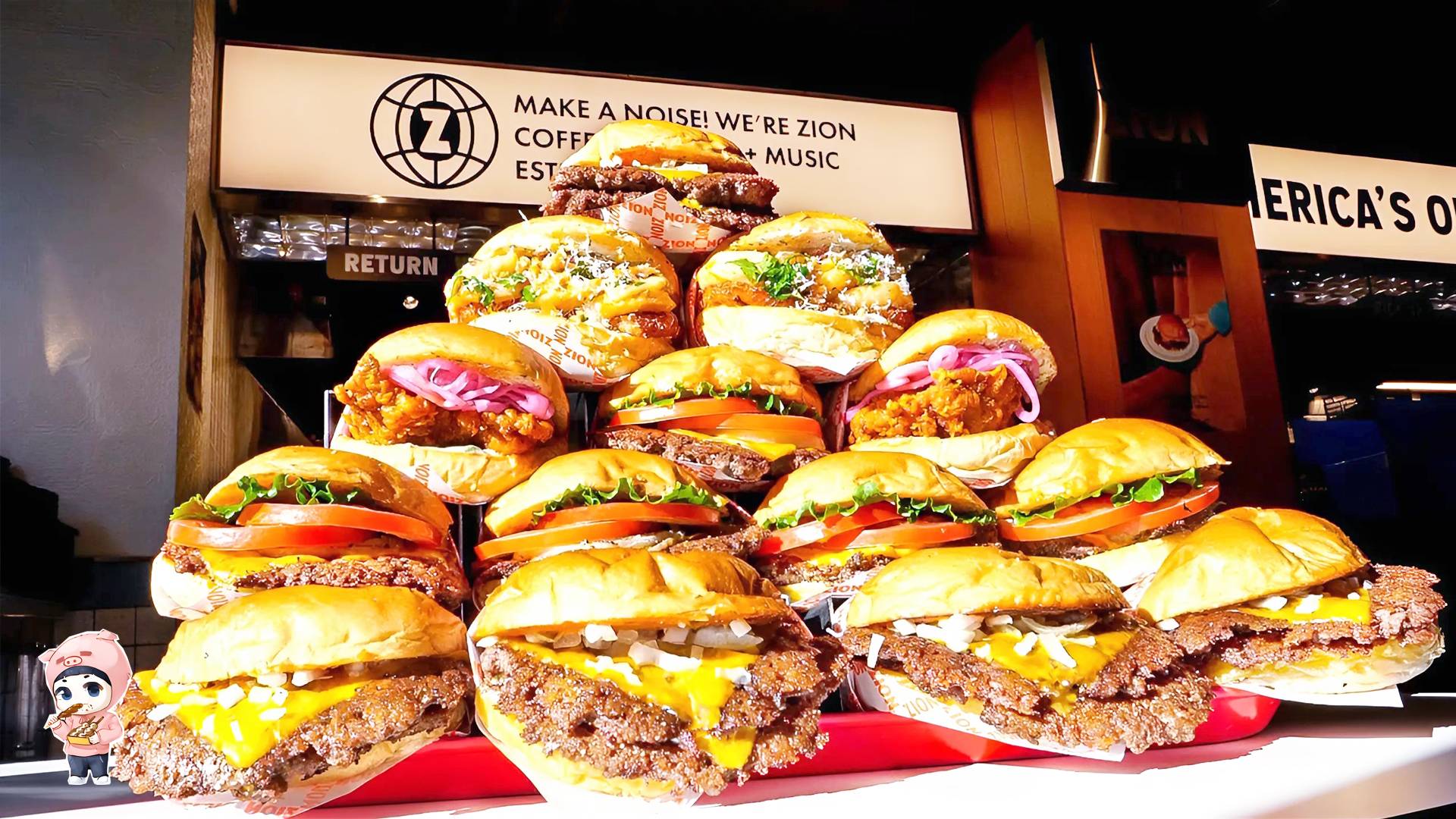 Это искусство! Удивительный процесс приготовления 4 видов бургеров (мясо, курица и креветки)