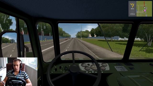 ДОСТАВИЛ БОЧКИ НА ГАЗ-66 ШИШИГА - CITY CAR DRIVING + LOGITECH G29