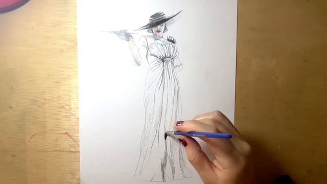 Lady Dimitrescu art resident evil рисуем леди Димитреску