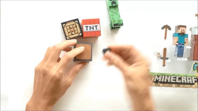 Toy Review / Unboxing Minecraft Survival Pack Action Figure And Creeper