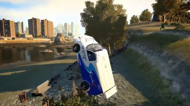 GTA IV FORD TRANSIT SUPERVAN 3 CRASH TESTING
