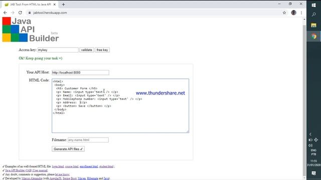 [Java API Builder] Part 1: Dynamically Generating Java API Files From HTML Code