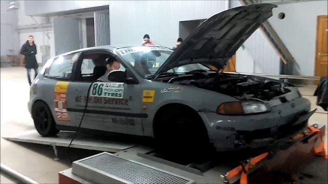 Замер на стенде Honda Civic RaceBase 1.5 Vteс