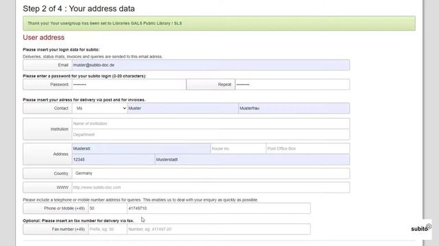 Subito Registration for Libraries englisch