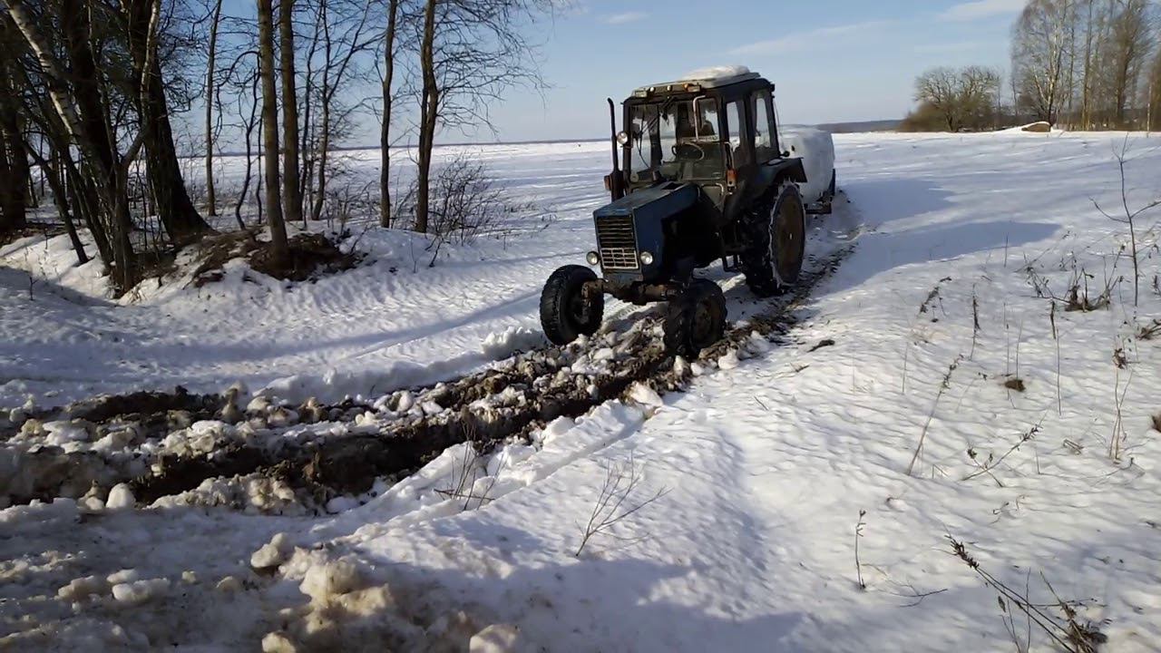 МТЗ 82.1 подъём на дорогу