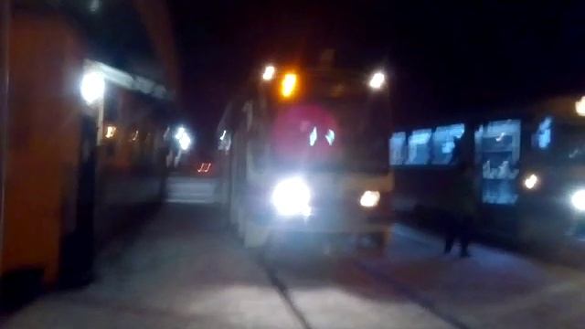 Трамваи в городе Екатеринбург на трамвайном кольце (станции) 7 ключей