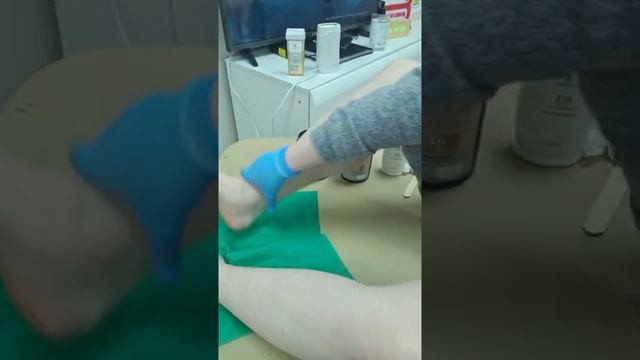 шугаринг самой себе голени